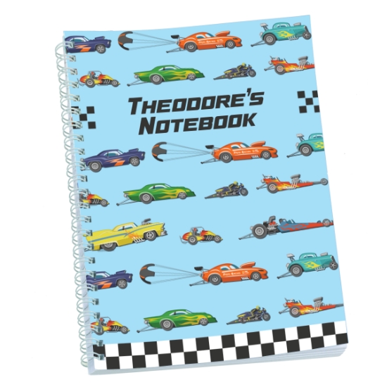 Crazy Cars Personalised Notebook