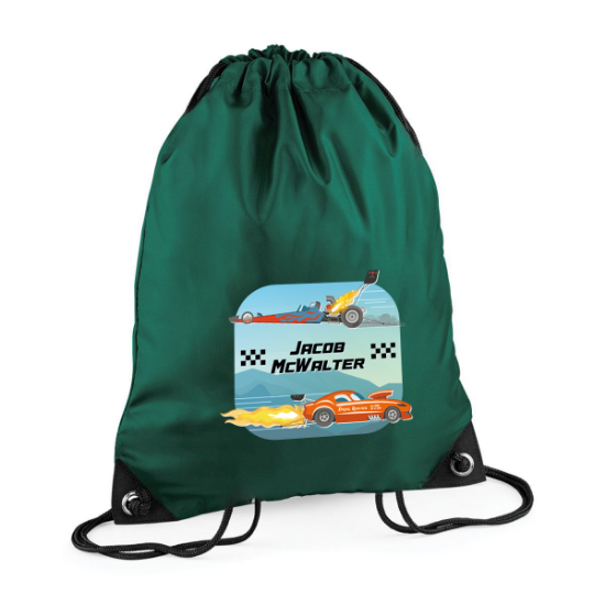 Crazy Cars Personalised Swim Bag