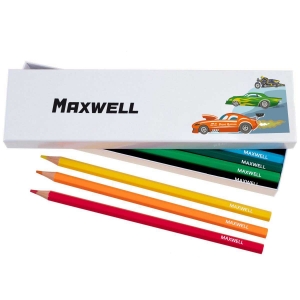 Picture of Box of 12 Named Colouring Pencils - Crazy Cars