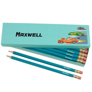 Picture of Box of 12 Named HB Pencils - Crazy Cars