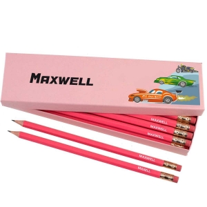 Picture of Box of 12 Named HB Pencils - Crazy Cars