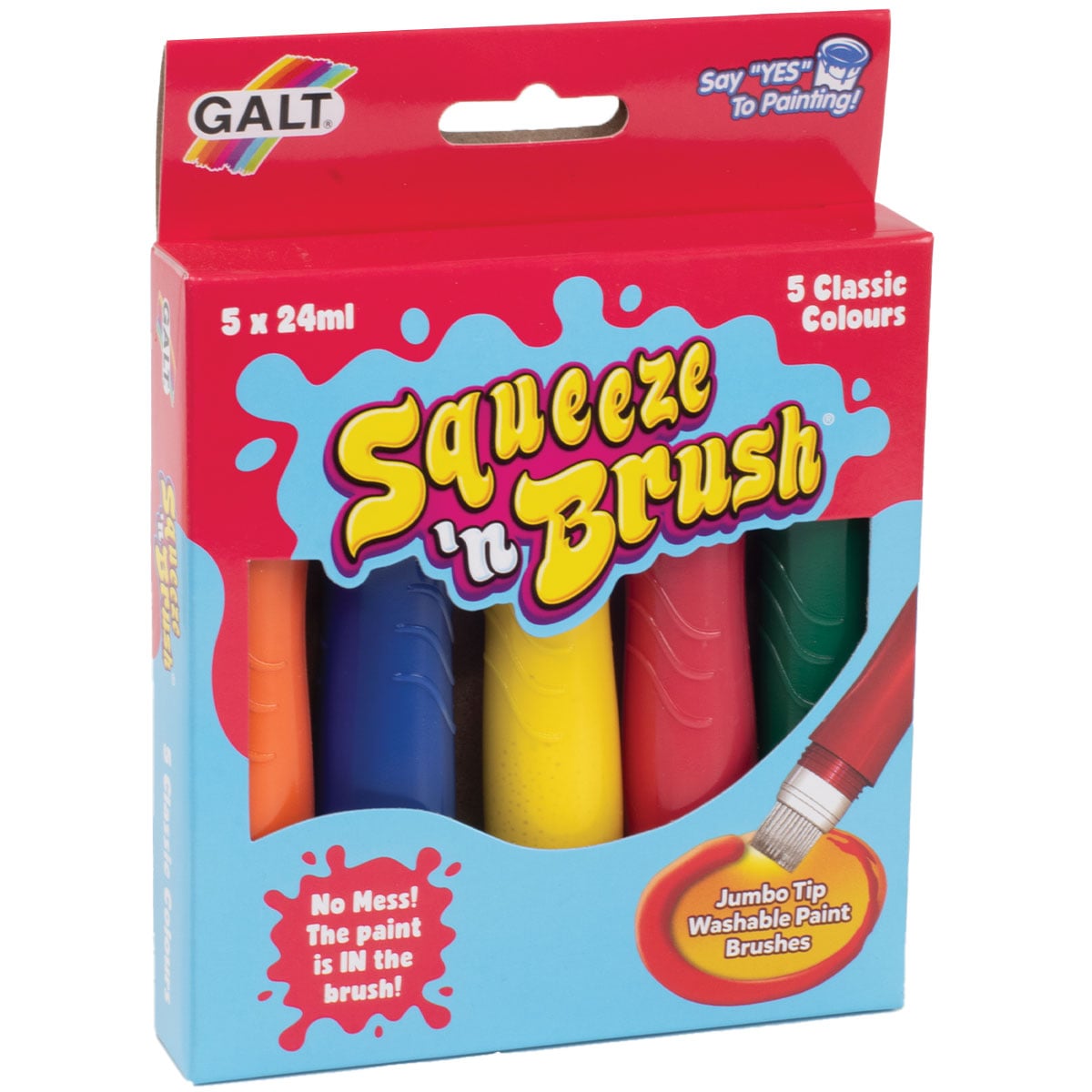 Pinturas De Pincel Galt Squeeze 'n Brush – 12 Colores Clásicos, Recargables, Para Niños A Partir De 3 Años