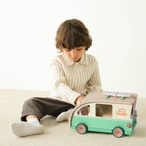 Child Playing with the Camper Van
